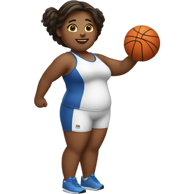 Big girl doing sport emoji