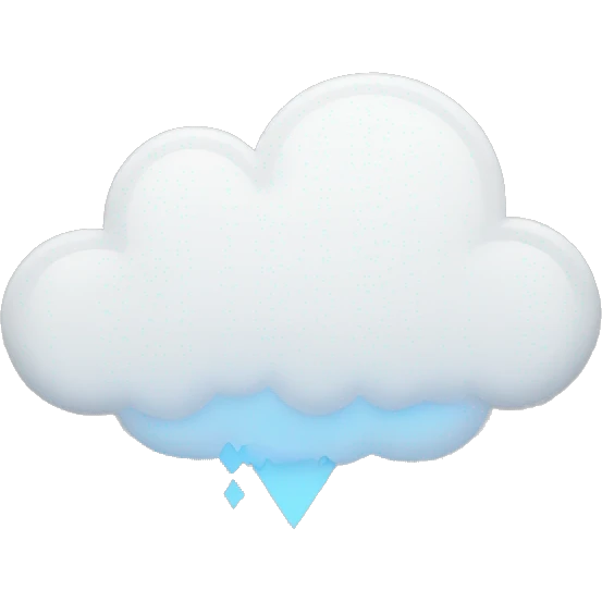 An aesthetic outline of a cloud emoji