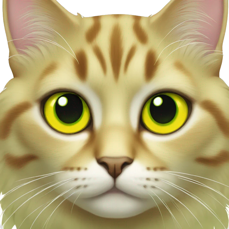 cat yellow eye green emoji