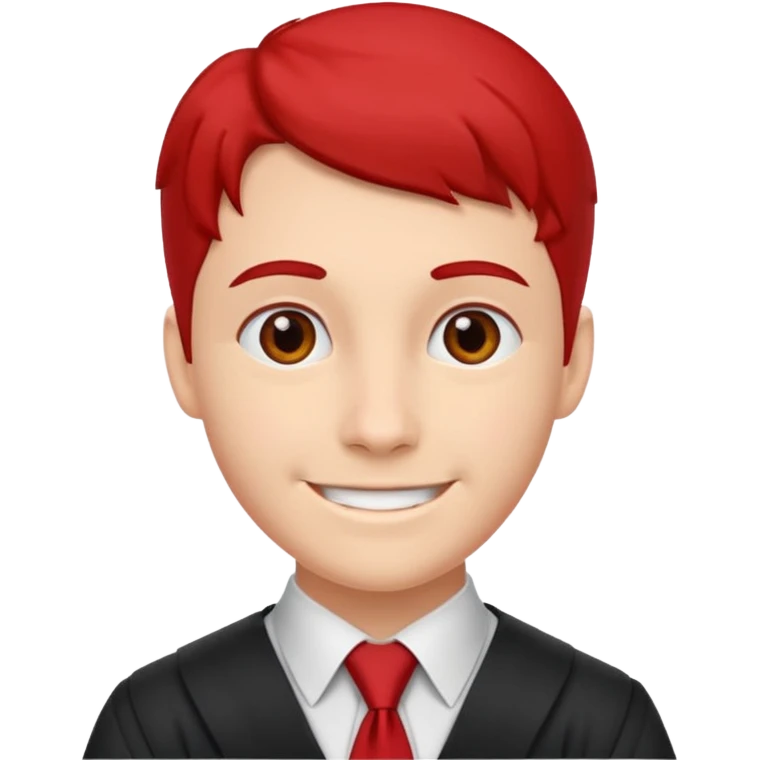 graduate student with red tie emoji