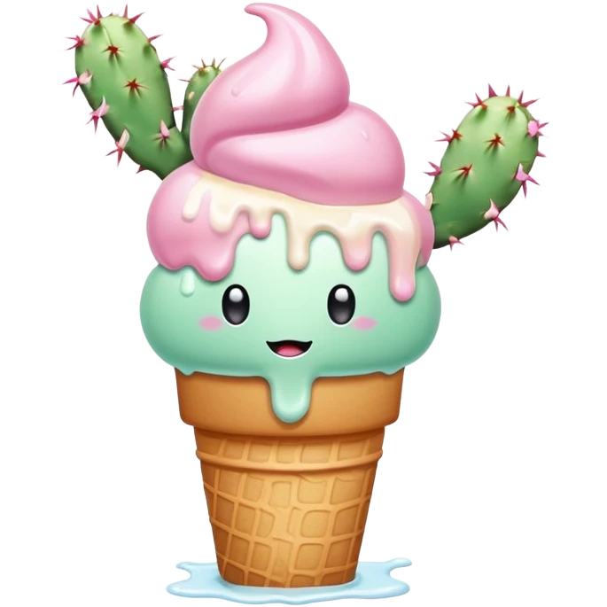 Ice cream cactus  emoji