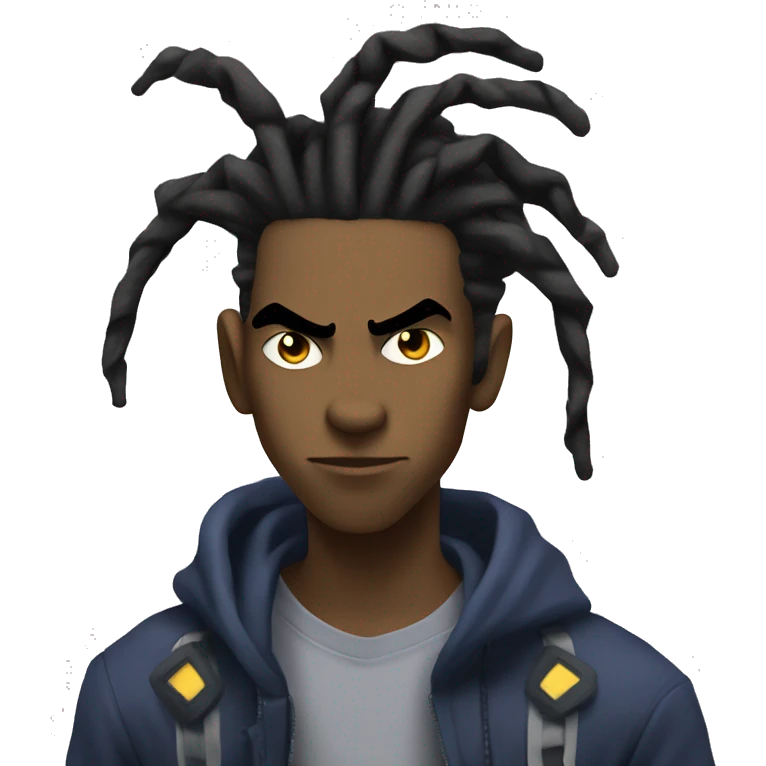 static shock with dreads going backwards  emoji