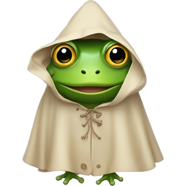 Frog in a cloak emoji