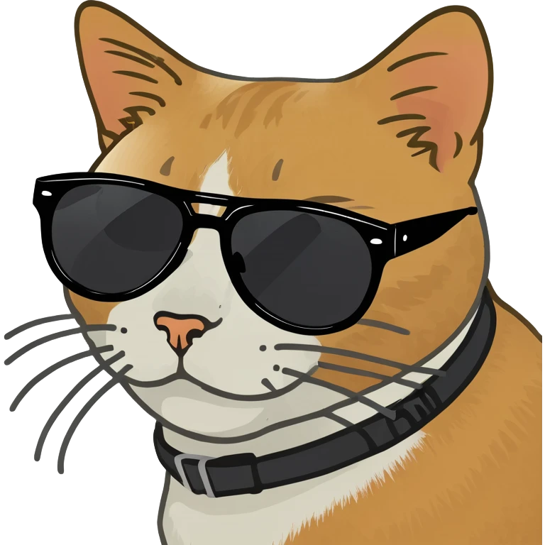 Cat with sunglasses emoji