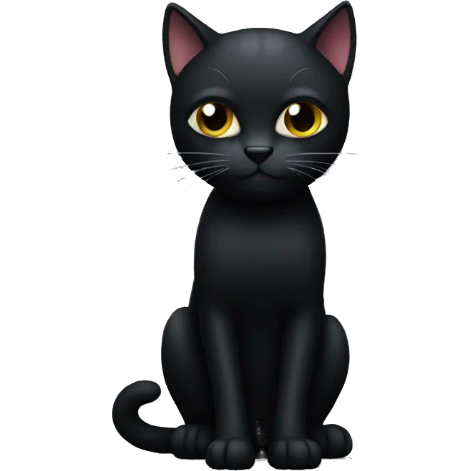 Edgy Black Cat emoji