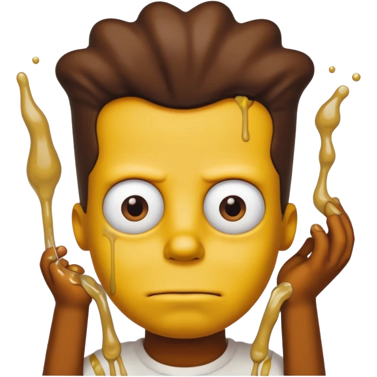 bart simpson covered in weird brown and yellow liquids and maybe some white too emoji