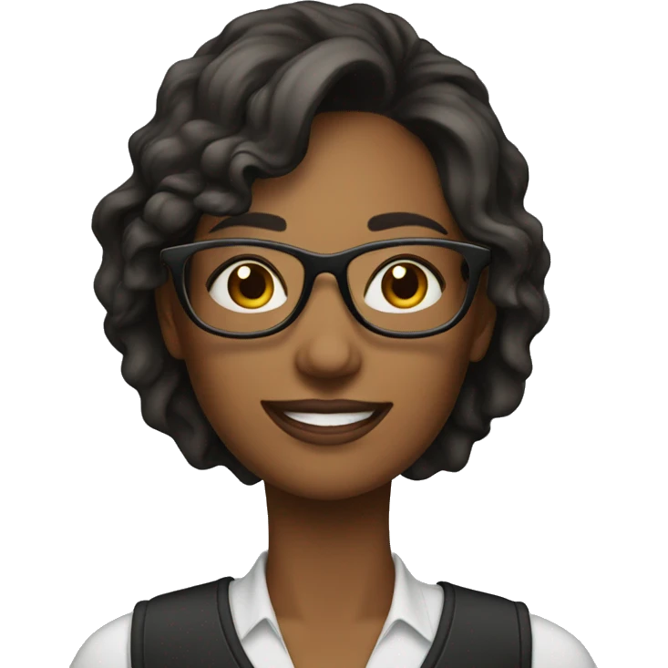 young women mom teacher with glasses emoji