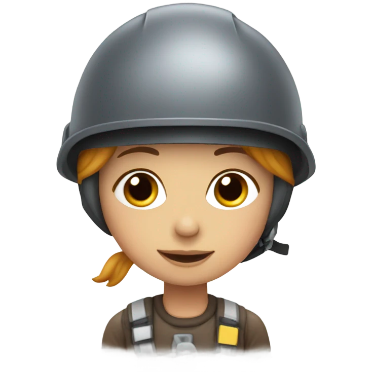 girl in helmet under sky emoji