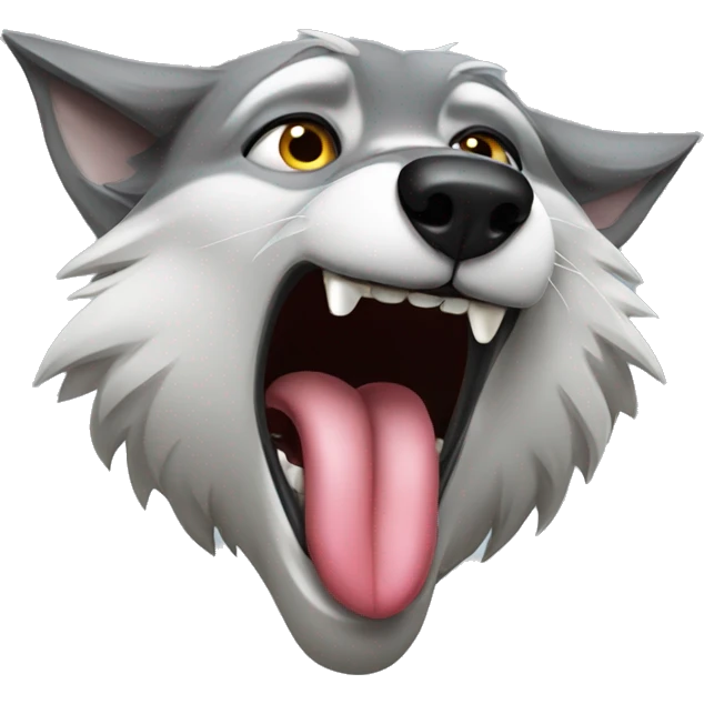 wolf licking lips emoji