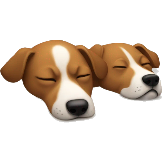 2 Dogs sleeping on a Bed emoji