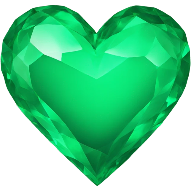 Emerald green heart emoji