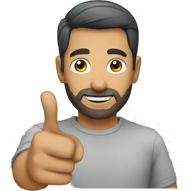 Man pointing at you GRAY SHIRT emoji