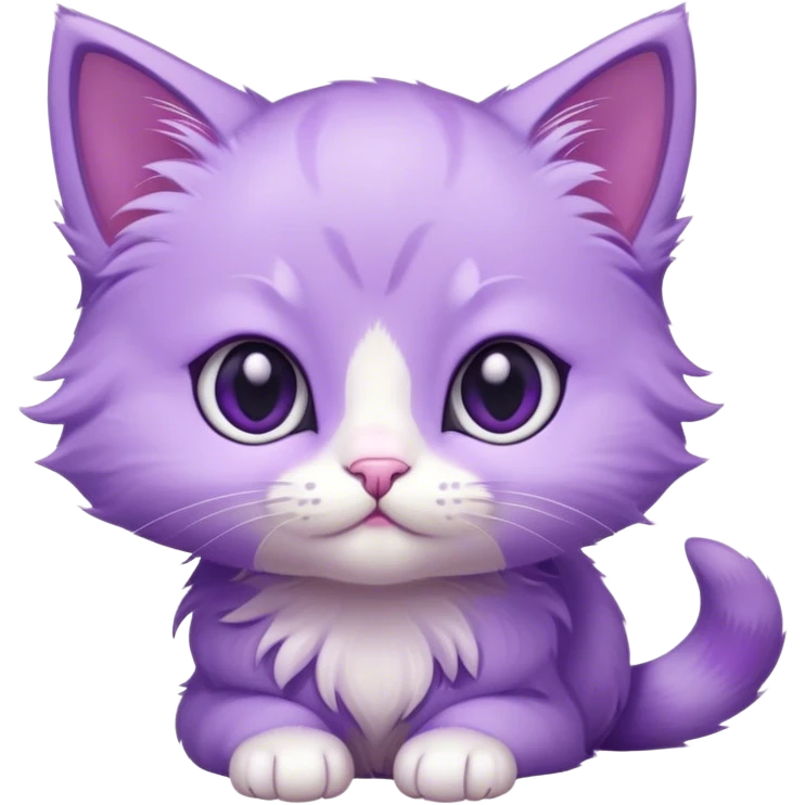 Purple kitten emoji