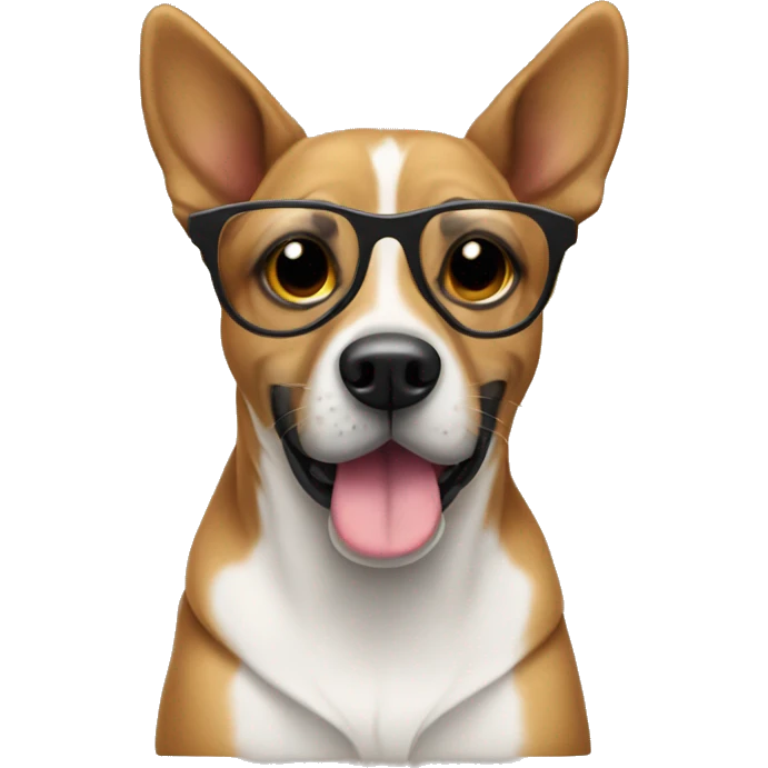 Perro con gafas emoji