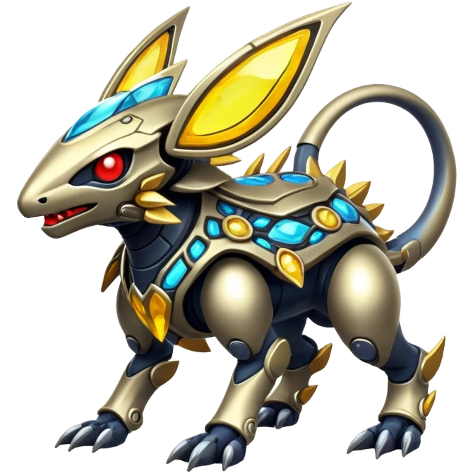  exotic cyber-Protogen-Fakémon-Pokémon-Vernid-creature emoji