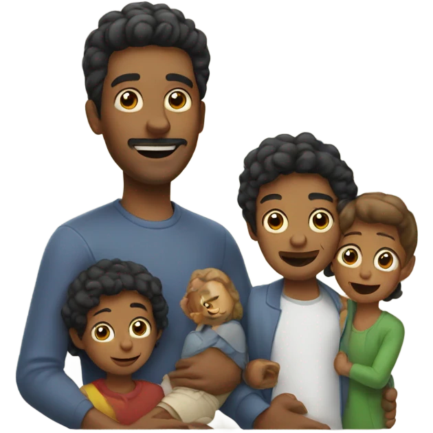 Man playing with his family  emoji