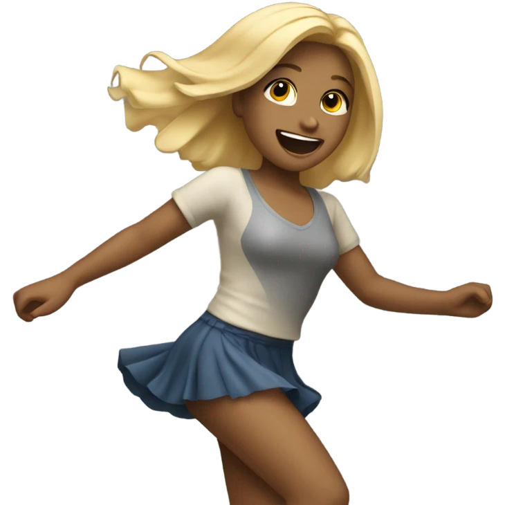 Blonde girl dancing emoji