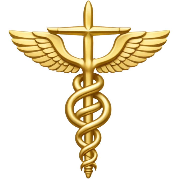 golden caduceus emoji