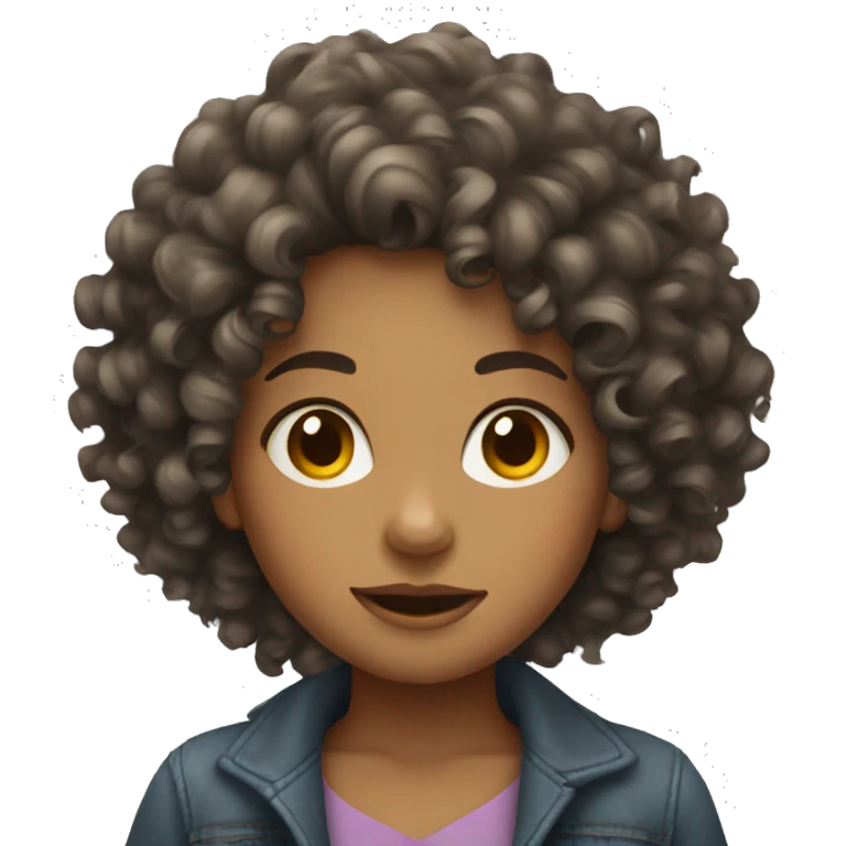 Curly haired girl  emoji