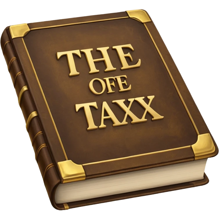 a huge book closed with thousands of pages called "the tax code" emoji