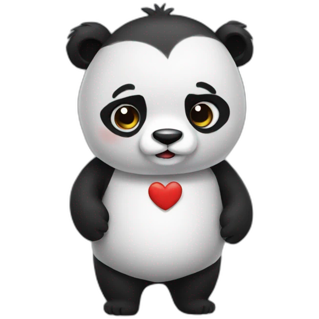 Coeur panda emoji
