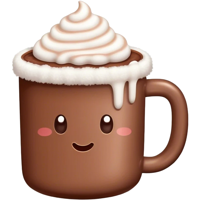 cocoa with tiny marshmallows emoji