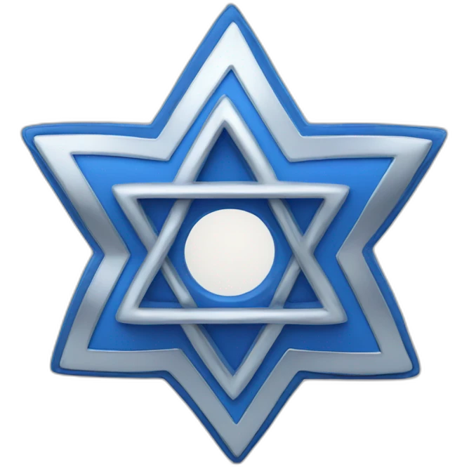 blue and silver jewish star  emoji