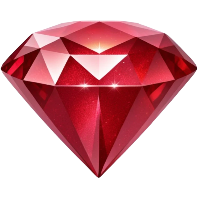 red glitter diamond emoji