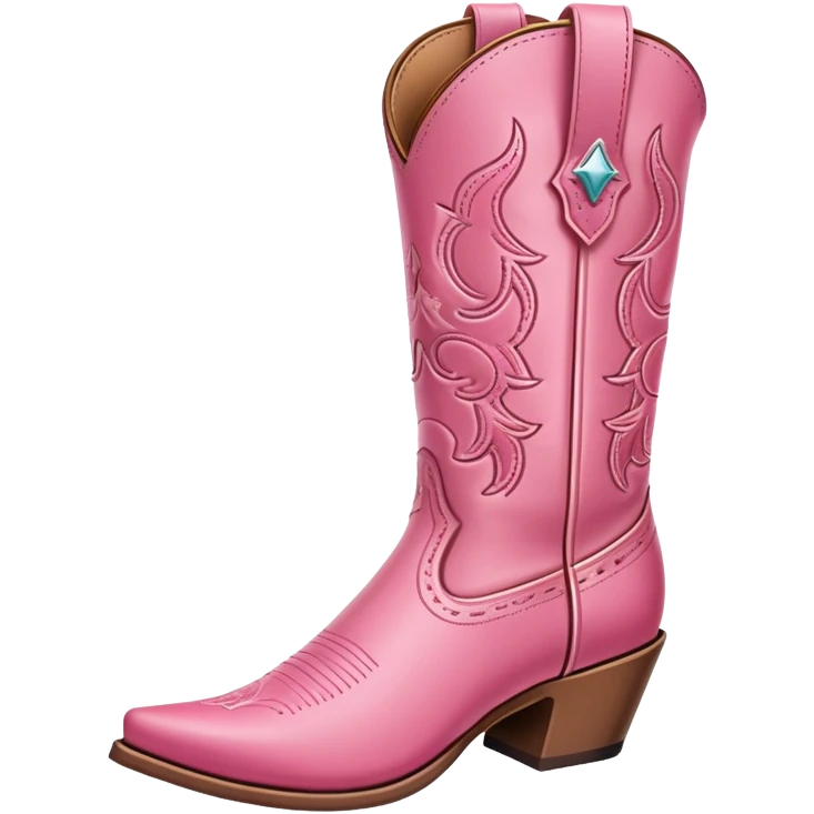 pink cowgirl boot emoji