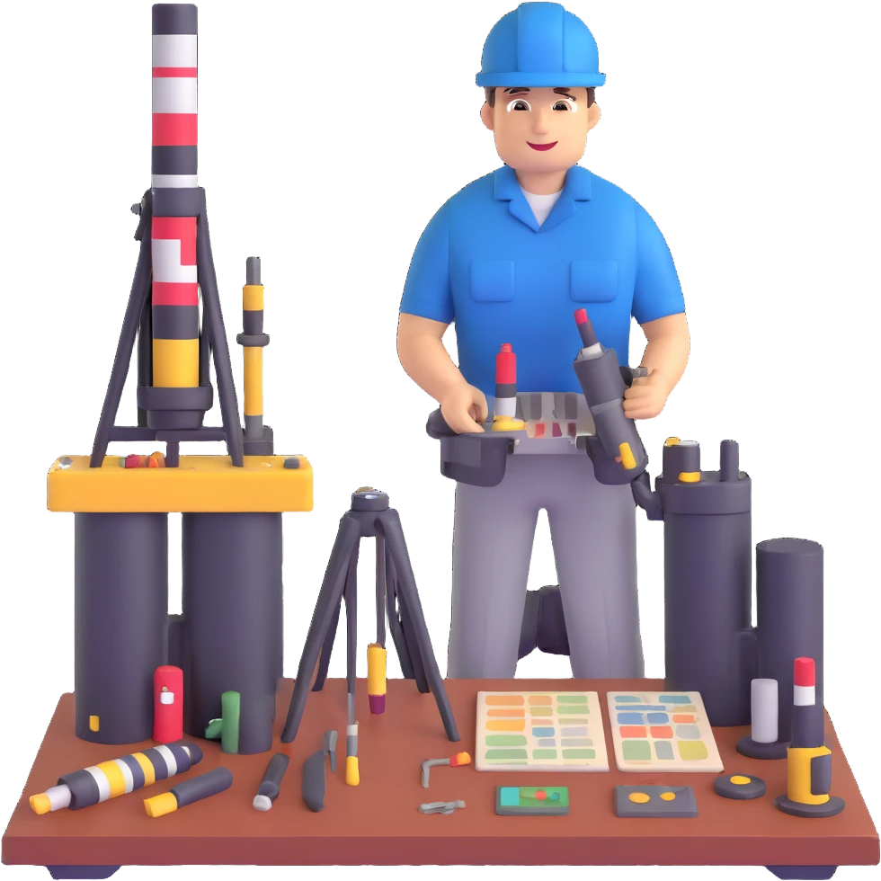 Marine geologist working with core samples and scientific equipment on ship deck emoji