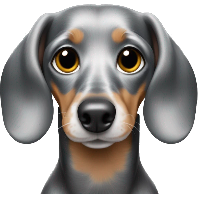 Silver dapple dachshund emoji