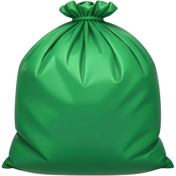 green garbage bag emoji