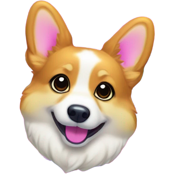 Lisa Frank Rainbow fur corgi emoji
