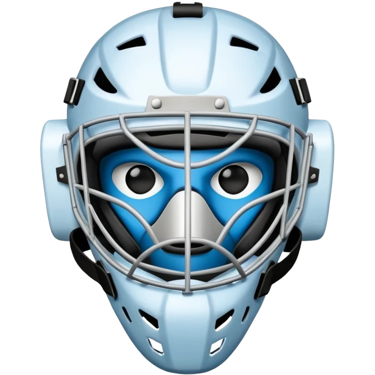 Goalkeeper mask of ice hockey without a helmet emoji