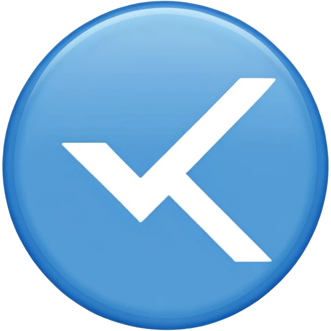 Make me an emoji that theirs a blue circle and inside of the circle is blue bot they should be a white tick inside the circle  emoji