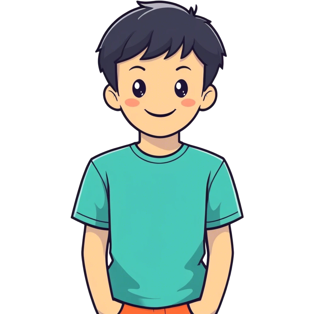 realistic portrait of a boy emoji