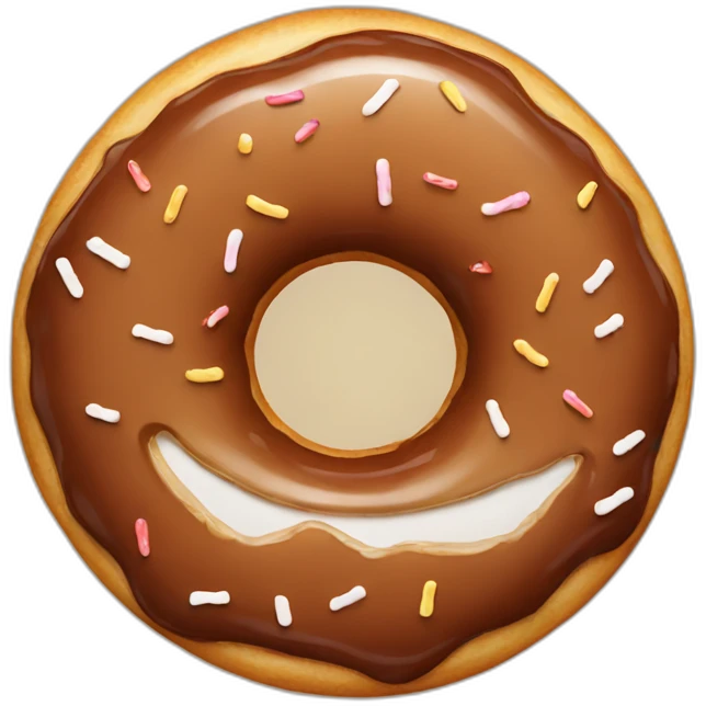 single brown donut emoji