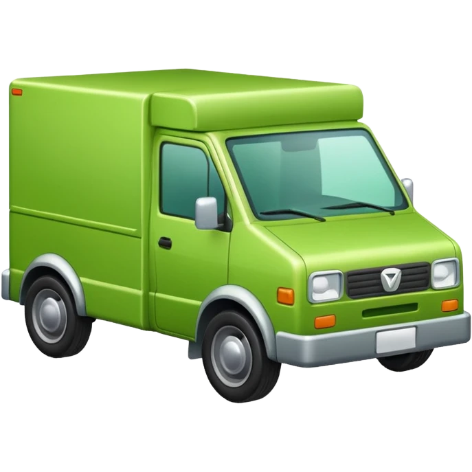 make delivery car in light Green color  emoji