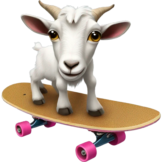Goat on a skateboard  emoji