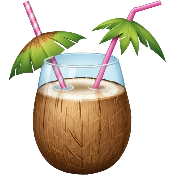 hawaii coconut drink  emoji