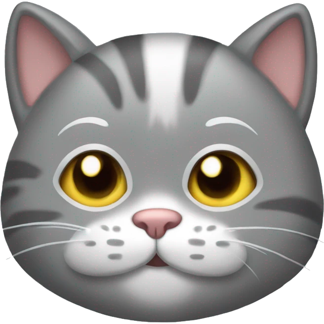 Grey cat put on slipper on its head emoji
