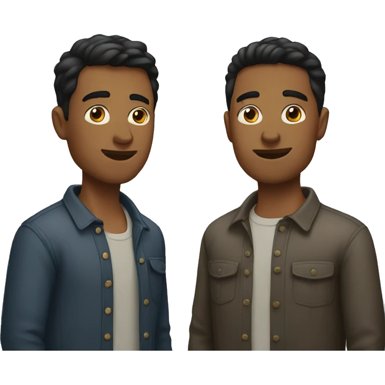 man with his male friend  emoji