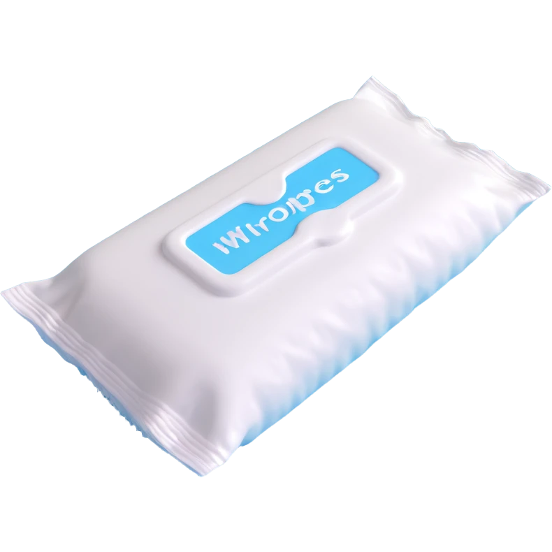 A pack of wet wipes emoji