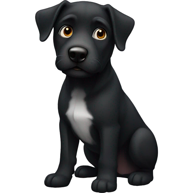 cute black terrior  emoji