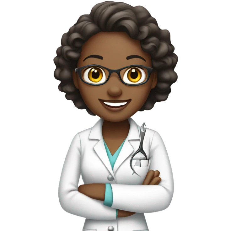 Black female dentist  emoji