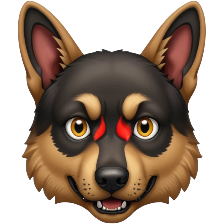 scary german shephard head emoji
