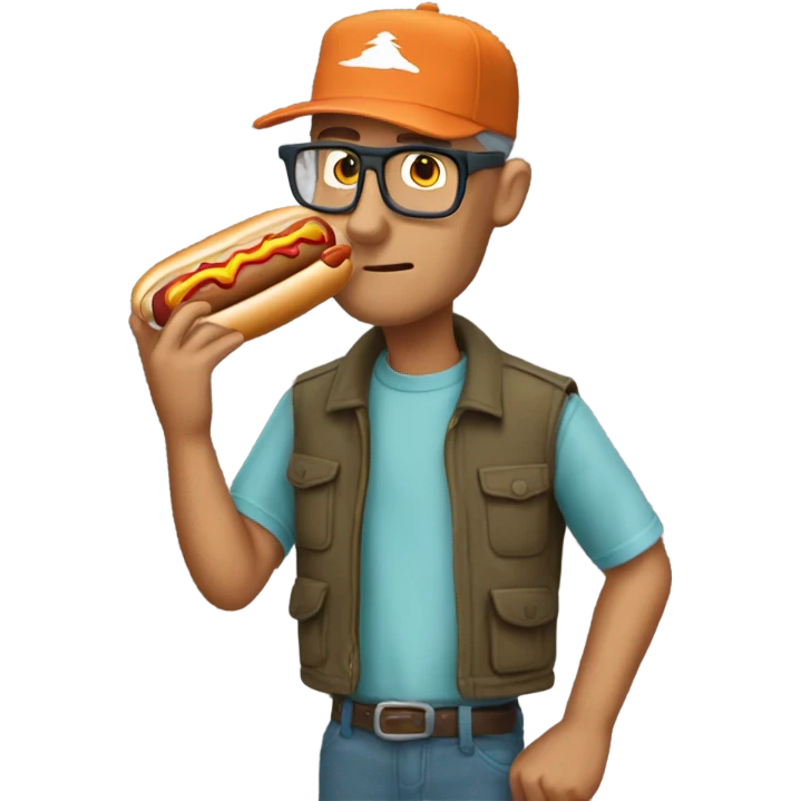 dale gribble eating a hot dog emoji