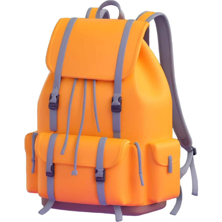 camping backpack emoji