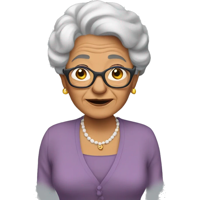 Abuela fumando emoji