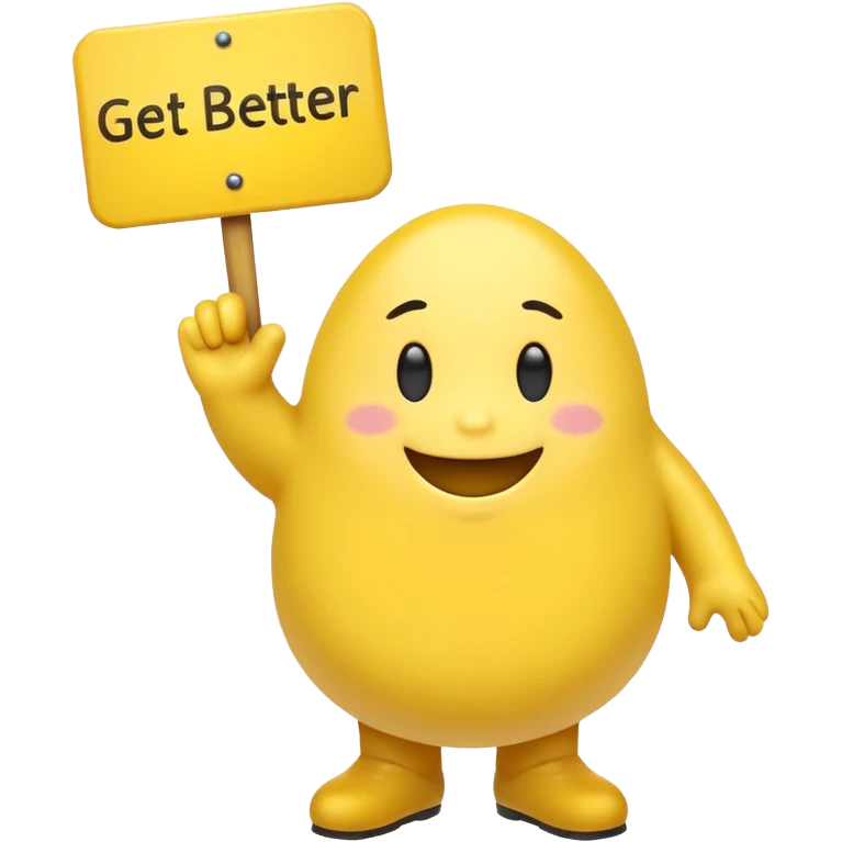 blob holding get better sign emoji
